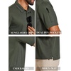 image:imageCOOFANDY Mens Polo Shirts Short Sleeve Quick Dry Performance Golf Polos Tactical Work Shirts with Pen PocketArmy Green