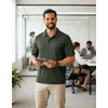 image:imageCOOFANDY Mens Polo Shirts Short Sleeve Quick Dry Performance Golf Polos Tactical Work Shirts with Pen PocketArmy Green