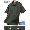 image:imageCOOFANDY Mens Polo Shirts Short Sleeve Quick Dry Performance Golf Polos Tactical Work Shirts with Pen PocketArmy Green