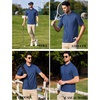 image:imageCOOFANDY Mens Polo Shirts Short Sleeve Quick Dry Performance Golf Polos Tactical Work Shirts with Pen PocketBlue