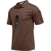 image:imageCOOFANDY Mens Polo Shirts Short Sleeve Quick Dry Performance Golf Polos Tactical Work Shirts with Pen PocketBrown