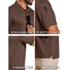 image:imageCOOFANDY Mens Polo Shirts Short Sleeve Quick Dry Performance Golf Polos Tactical Work Shirts with Pen PocketBrown