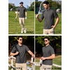 image:imageCOOFANDY Mens Polo Shirts Short Sleeve Quick Dry Performance Golf Polos Tactical Work Shirts with Pen PocketDark Grey