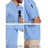 image:imageCOOFANDY Mens Polo Shirts Short Sleeve Quick Dry Performance Golf Polos Tactical Work Shirts with Pen PocketLight Blue