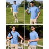 image:imageCOOFANDY Mens Polo Shirts Short Sleeve Quick Dry Performance Golf Polos Tactical Work Shirts with Pen PocketLight Blue