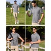 image:imageCOOFANDY Mens Polo Shirts Short Sleeve Quick Dry Performance Golf Polos Tactical Work Shirts with Pen PocketLight Grey