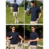 image:imageCOOFANDY Mens Polo Shirts Short Sleeve Quick Dry Performance Golf Polos Tactical Work Shirts with Pen PocketNavy Blue
