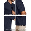 image:imageCOOFANDY Mens Polo Shirts Short Sleeve Quick Dry Performance Golf Polos Tactical Work Shirts with Pen PocketNavy Blue