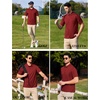 image:imageCOOFANDY Mens Polo Shirts Short Sleeve Quick Dry Performance Golf Polos Tactical Work Shirts with Pen PocketRed