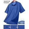 image:imageCOOFANDY Mens Polo Shirts Short Sleeve Quick Dry Performance Golf Polos Tactical Work Shirts with Pen PocketRoyal Blue