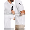 image:imageCOOFANDY Mens Polo Shirts Short Sleeve Quick Dry Performance Golf Polos Tactical Work Shirts with Pen PocketWhite