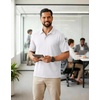 image:imageCOOFANDY Mens Polo Shirts Short Sleeve Quick Dry Performance Golf Polos Tactical Work Shirts with Pen PocketWhite