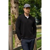 image:imageCOOFANDY Mens Quarter Zip Pullover Lightweight Mock Neck Sweatshirt Casual Long Sleeve Polo ShirtsBlack