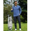 image:imageCOOFANDY Mens Quarter Zip Pullover Lightweight Mock Neck Sweatshirt Casual Long Sleeve Polo ShirtsBlue