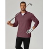 image:imageCOOFANDY Mens Quarter Zip Pullover Lightweight Mock Neck Sweatshirt Casual Long Sleeve Polo ShirtsDark Red