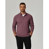 image:imageCOOFANDY Mens Quarter Zip Pullover Lightweight Mock Neck Sweatshirt Casual Long Sleeve Polo ShirtsDark Red