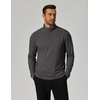 image:imageCOOFANDY Mens Quarter Zip Pullover Lightweight Mock Neck Sweatshirt Casual Long Sleeve Polo ShirtsGrey