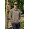 image:imageCOOFANDY Mens Quarter Zip Pullover Lightweight Mock Neck Sweatshirt Casual Long Sleeve Polo ShirtsKhaki