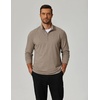 image:imageCOOFANDY Mens Quarter Zip Pullover Lightweight Mock Neck Sweatshirt Casual Long Sleeve Polo ShirtsKhaki