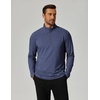 image:imageCOOFANDY Mens Quarter Zip Pullover Lightweight Mock Neck Sweatshirt Casual Long Sleeve Polo ShirtsNavy Blue