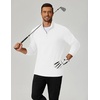 image:imageCOOFANDY Mens Quarter Zip Pullover Lightweight Mock Neck Sweatshirt Casual Long Sleeve Polo ShirtsWhite