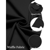 image:imageCOOFANDY Mens Short Sleeve Button Down Shirt Casual Summer Beach Shirts Waffle Knit Shirt Wrinkle Free Untucked ShirtBlack