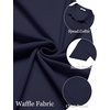 image:imageCOOFANDY Mens Short Sleeve Button Down Shirt Casual Summer Beach Shirts Waffle Knit Shirt Wrinkle Free Untucked ShirtNavy Blue