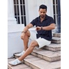 image:imageCOOFANDY Mens Short Sleeve Button Down Shirt Casual Summer Beach Shirts Waffle Knit Shirt Wrinkle Free Untucked ShirtNavy Blue
