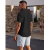 image:imageCOOFANDY Mens Short Sleeve Button Down Shirt Casual Summer Beach Wedding Vacation ShirtsBlack