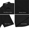 image:imageCOOFANDY Mens Short Sleeve Button Down Shirt Casual Summer Beach Wedding Vacation ShirtsBlack