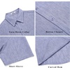 image:imageCOOFANDY Mens Short Sleeve Button Down Shirt Casual Summer Beach Wedding Vacation ShirtsBlue