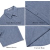 image:imageCOOFANDY Mens Short Sleeve Button Down Shirt Casual Summer Beach Wedding Vacation ShirtsDenim Blue