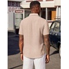 image:imageCOOFANDY Mens Short Sleeve Button Down Shirt Casual Summer Beach Wedding Vacation ShirtsKhaki