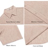 image:imageCOOFANDY Mens Short Sleeve Button Down Shirt Casual Summer Beach Wedding Vacation ShirtsKhaki