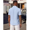 image:imageCOOFANDY Mens Short Sleeve Button Down Shirt Casual Summer Beach Wedding Vacation ShirtsLight Blue