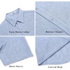 image:imageCOOFANDY Mens Short Sleeve Button Down Shirt Casual Summer Beach Wedding Vacation ShirtsLight Blue