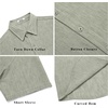 image:imageCOOFANDY Mens Short Sleeve Button Down Shirt Casual Summer Beach Wedding Vacation ShirtsLight Green