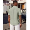 image:imageCOOFANDY Mens Short Sleeve Button Down Shirt Casual Summer Beach Wedding Vacation ShirtsLight Green