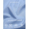 image:imageCOOFANDY Mens Short Sleeve Button Down Shirts Summer Cotton Lyocell Linen Textured Casual Beach Shirts with PocketLight Blue