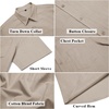 image:imageCOOFANDY Mens Short Sleeve Button Down Shirts Summer Cotton Lyocell Linen Textured Casual Beach Shirts with PocketMoon Grey