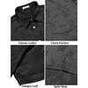 image:imageCOOFANDY Mens Silk Button Down Short Sleeve Dress Shirt01 Black