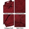 image:imageCOOFANDY Mens Silk Button Down Short Sleeve Dress Shirt01 Red