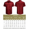 image:imageCOOFANDY Mens Silk Button Down Short Sleeve Dress Shirt01 Red