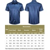 image:imageCOOFANDY Mens Silk Button Down Short Sleeve Dress ShirtNavy Bluepure