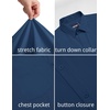 image:imageCOOFANDY Mens Stretch Dress Shirts Short Sleeve Casual Button Down Shirts with PocketNavy Blue