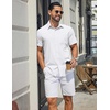 image:imageCOOFANDY Mens Stretch Dress Shirts Short Sleeve Casual Button Down Shirts with PocketWhite