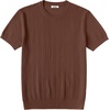 image:imageCOOFANDY Mens TShirts Short Sleeve Knit Shirts Casual Crewneck Ribbed Dress Tee ShirtBrown