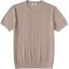 image:imageCOOFANDY Mens TShirts Short Sleeve Knit Shirts Casual Crewneck Ribbed Dress Tee ShirtKhaki