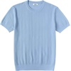 image:imageCOOFANDY Mens TShirts Short Sleeve Knit Shirts Casual Crewneck Ribbed Dress Tee ShirtLight Blue