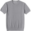 image:imageCOOFANDY Mens TShirts Short Sleeve Knit Shirts Casual Crewneck Ribbed Dress Tee ShirtLight Grey